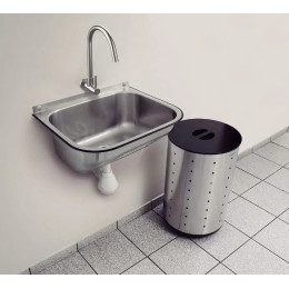 Tanque de parede Hera Wall 34 L em aço inox acetinado 50x40x22cm - Tramontina